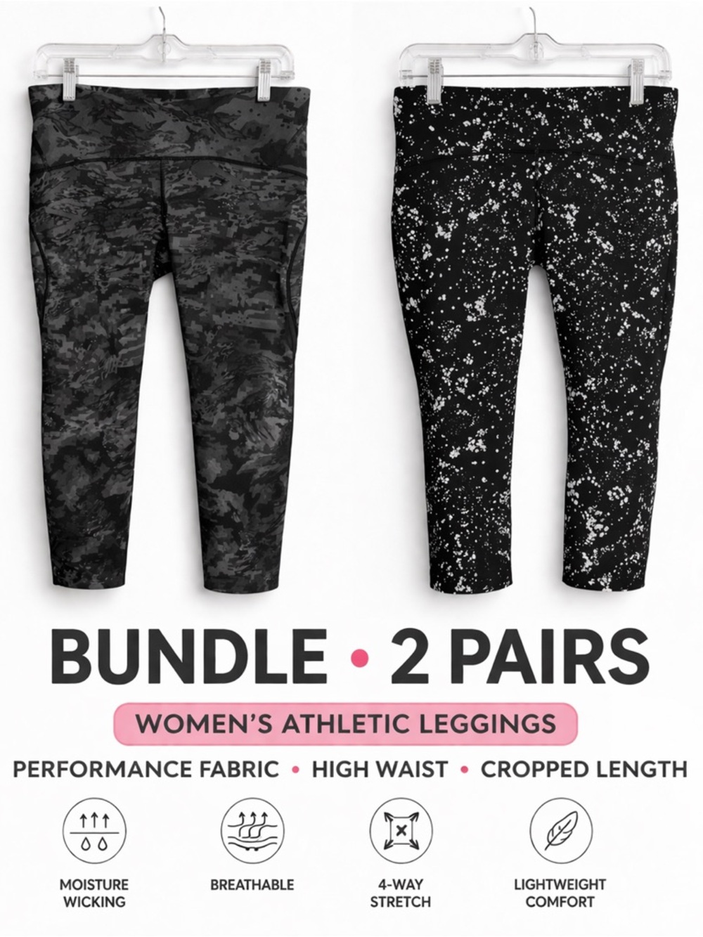 Under Armour HeatGear Compression Capri Leggings Bundle 2 Pair Women’s L NWOT